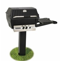GRILL NATURAL H4 PACKAGE 2 BLACK IN-GROUND POST ONE SIDE SHELF