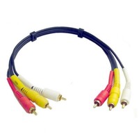 CABLE STEREO DUBBING 6FT GOLD RCA