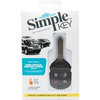 SIMPLE KEY FORD/LINCOLN/MERCURY/ MAZDA OEM REPLACEMENT/TRANSPONDER REMOTE KEY - 4-BUTTON WITH REMOTE