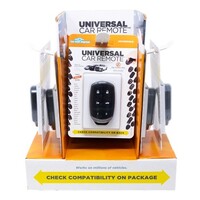 MERCHANDISING COUNTERTOP DISPLAY THAT INCLUDES 6 UNIVERSAL CAR REMOTES AND 2 CLASSIC CAR REMOTES