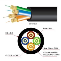 CABLE TACTICAL - BREAKOUT 4 STRAND 9/125 SSF NON-RATED OUTDOOR 6.0MM PU JACKET 1000 FT