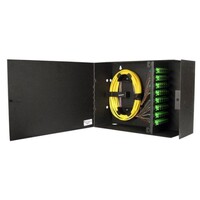 FIBER MOUNT WALL LARGE DIST UNIT SUPPORT PATCHING/SPLICING 1 UNIT 8 ADAPTER PANEL 2 COMPARTMENTS W/