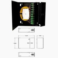 FIBER MOUNT WALL LARGE DIST UNIT PATCHING/SPLICING IN 1 UNIT 12 ADAPTER PANEL POSITION 2 COMPARTMENT