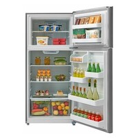 REFRIGERATOR 18 CF STAINLESS TOP MOUNT REVERSABLE DOOR 3 GLASS SHELVES