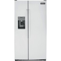 REFRIGERATOR 25.3 CF WHITE SIDE BY SIDE W ICE/WATER IN-DOOR LED LIGHT 3 GLASS SHELVES