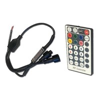 CONTROLLER DUAL OUTPUT RGB CONTROLLER W/ 28 KEY RF WIRELESS REMOTE CONTROL