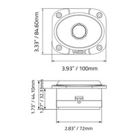 TWEETER 1.5" ELLIPTICAL DIE_CAST TWEETER