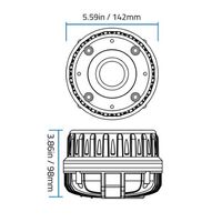 DRIVER 4" WDXPRO COMPRESSION DRIVER WITH TITANIUM  DIAPHRAM
