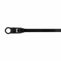 CABLE TIES 8" X 0.18" BLACK NYLON MOUNTING CABLE TIE (100/BAG)  (I14)