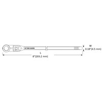 CABLE TIES 8" X 0.18" BLACK NYLON MOUNTING CABLE TIE (100/BAG)  (I14)