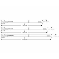 CABLE TIES 8" X 0.14" BLACK NYLON SELF LOCKING CABLE TIE (100/BAG)  (I14)
