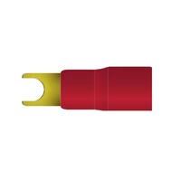 BUTT CONNECTORS 4 GA FORK TERMINAL W/RED SLEEVE (10 PCS/BAG)  (F14)