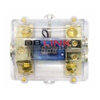 DIGITAL FUSE HOLDER 1 X 0/4 GA IN  2 X 4/8 GA OUT DOUBLE MINI DIGITAL FUSE BLOCK  (C17)