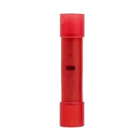 BUTT CONNECTORS 22-16 GA RED CLEAR NYLON BUTT CONNECTOR  (B12)