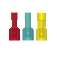 BUTT CONNECTORS 22-16 GA RED PRE INSULATED MALE CONNECTOR NYLON  (B12)