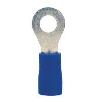 RING TERMINALS 16-14 GA BLUE PRE INSULATED ROUND SHAPE TERMINAL  (B12)