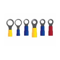 RING TERMINALS 1/4" YELLOW PRE INSULATED ROUND SHAPE TERMINAL  (B12)
