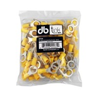 RING TERMINALS 3/8" YELLOW PRE INSULATED ROUND SHAPE TERMINAL  (B12)