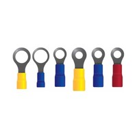 RING TERMINALS 3/8" YELLOW PRE INSULATED ROUND SHAPE TERMINAL  (B12)