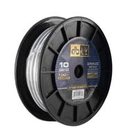 SOFT TOUCH SUPERFLEX CCA SPEAKER WIRE 10 GA WHITE/GRAY SPEAKER WIRE 100 FT ROLL  (K15)