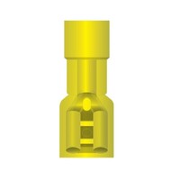 BUTT CONNECTORS 12-10 GA YELLOW PRE INSULATED FEMALE CONNECTOR NYLON  (B12)