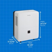DEHUMIDIFIER 40 PINTS ELECT CONTROLS ESTAR 2 SPEED FAN DIRECT DRAIN TOWN TEMP FUNCTION