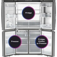 REFRIGERATOR 22.9 CU FT 4 DOOR FRENCH DOOR  W / DOOR IN DOOR  FPT RESISTANT  STAINLESS STEEL