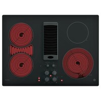 COOKTOP 30"  DOWNDRAFT 4 ELEMENT  GLASS TOP  BLACK