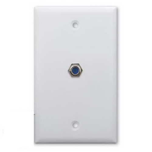 WALL PLATE W/F81 DUAL 3GHZ WHITE