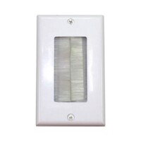 WALL PLATE CABLE PASS THROUGH BRUSH PLATE