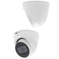 CAMERA HDAVS, 2MP MID SIZE EYEBALL DOME FIXED VARIFOCAL 2.7-12MM LENS, 12VDC (WHITE HOUSING)