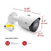 CAMERA 2MP IP EDGE LINE STARLIGHT INDOOR/ OUTDOOR SMALL SIZE BULLET FIXED 2.8MM LENS