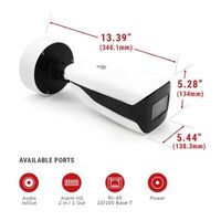CAMERA BULLET 12MP IP INDOOR/ OUTDOOR FULL SIZE BULLET POE+ CAPABLE.
