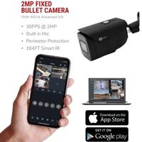 CAMERA BULLET 2MP INDOOR/ OUTDOOR SMALL SIZE BULLET BLACK POE CAPABLE
