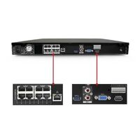 RECORDER NVR 8 CHANNEL 1U SHELFMOUNT 8 PORT POE SWITCH UP TO 8MP IP