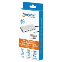 DOCKING CONVERTER USB 3.2 12-IN-1 GEN 1 TYPE-C MALE IN (3)HDMI PORTS/EHTERNET GIGABIT
