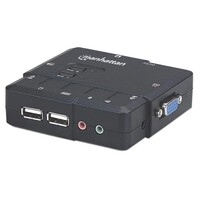 SWITCH KVM USB WITH CABLES AND AUDIO SUPPORT VGA X 2 IN 1 OUT