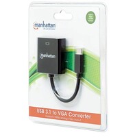 CONVERTER USB C MALE TO VGA FEMALE BLACK