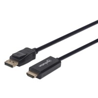 CABLE DISPLAYPORT MALE TO HDMI MALE 6 FT. BLACK