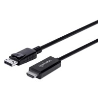 CABLE DISPLAYPORT MALE TO HDMI MALE 10 FT. BLACK