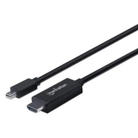 CABLE MINI DISPLAYPORT MALE TO HDMI MALE 6 FT. BLACK