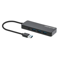 HUB USB-A MALE TO SEVEN USB-A FEMALES 5 GBPS SUPERSPEED USB BUS POWERED BLACK