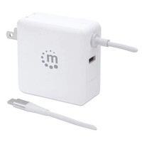 CHARGER WALL ADAPTER USB-C UP TO 60 W USB-A CHARGING PORT (UP TO 2.4 A) WHITE
