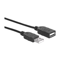 CABLE USB 2.0 EXTENSION TYPE-A MALE TO TYPE-A FEMALE 3 FT BLACK
