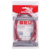 CABLE CAT5E BOOTED RED 5FT