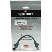 CABLE CAT5E BOOTED GREEN 1FT