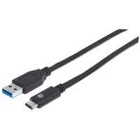 CABLE USB 3.2 GEN 2 TYPE-A MALE TO TYPE-C MALE 10 GBPS 3 FT BLACK