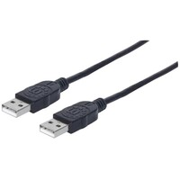 CABLE USB 2.0 TYPE-A MALE TO TYPE-A MALE 10 FT BLACK