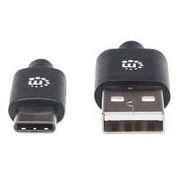 CABLE USB 2.0 TYPE-A MALE TO TYPE-C MALE 10 FT BLACK