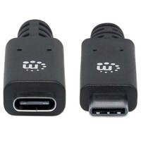 CABLE USB 3.2 GEN 2 TYPE-C MALE TO TYPE-C FEMALE 1.5 FT BLACK